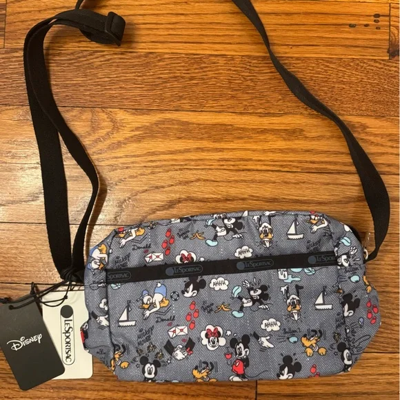 NWT Disney x LeSportsac Gray Crossbody Bag - Picture 1 of 6